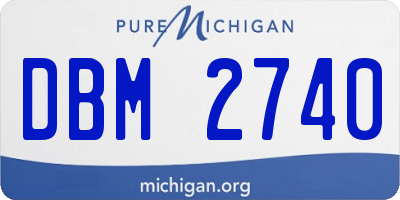 MI license plate DBM2740