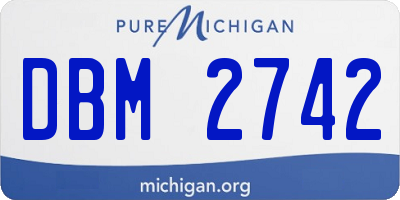 MI license plate DBM2742