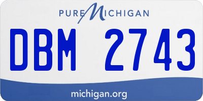 MI license plate DBM2743