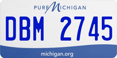 MI license plate DBM2745