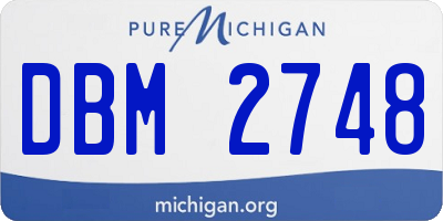 MI license plate DBM2748