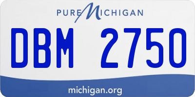 MI license plate DBM2750