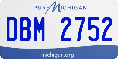 MI license plate DBM2752