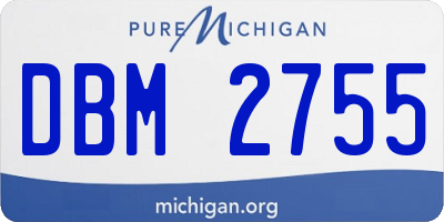 MI license plate DBM2755
