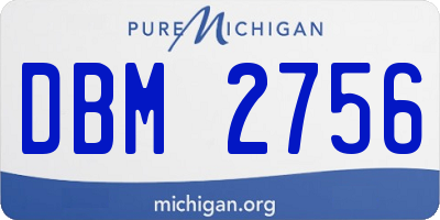MI license plate DBM2756