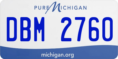 MI license plate DBM2760