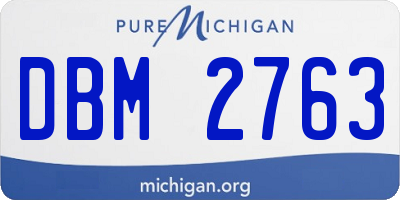 MI license plate DBM2763