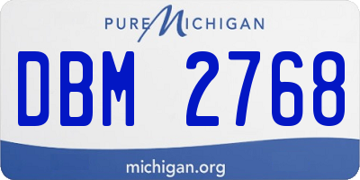 MI license plate DBM2768