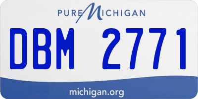 MI license plate DBM2771