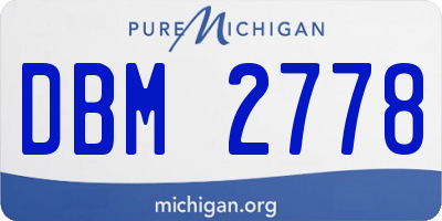 MI license plate DBM2778
