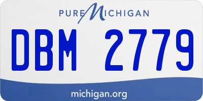 MI license plate DBM2779