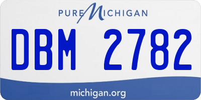 MI license plate DBM2782