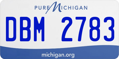 MI license plate DBM2783