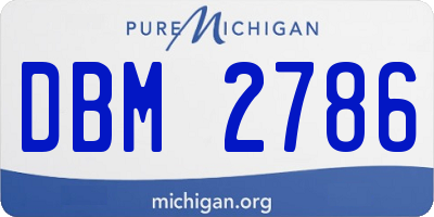 MI license plate DBM2786