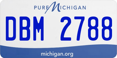 MI license plate DBM2788