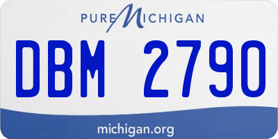 MI license plate DBM2790