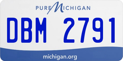 MI license plate DBM2791