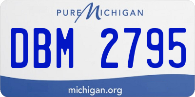 MI license plate DBM2795