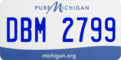 MI license plate DBM2799