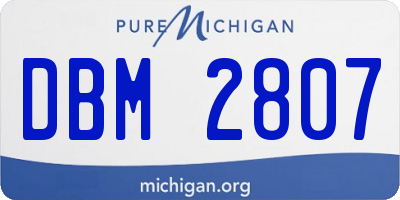 MI license plate DBM2807