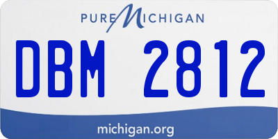 MI license plate DBM2812