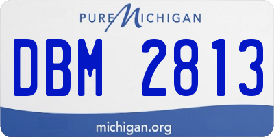 MI license plate DBM2813