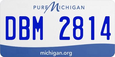 MI license plate DBM2814