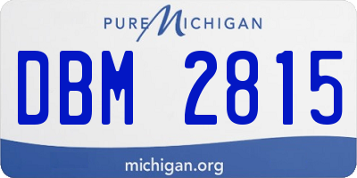 MI license plate DBM2815