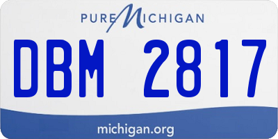 MI license plate DBM2817