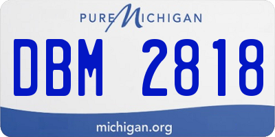 MI license plate DBM2818