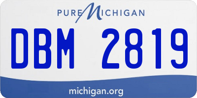 MI license plate DBM2819