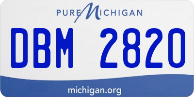 MI license plate DBM2820