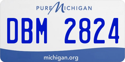 MI license plate DBM2824