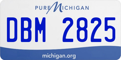 MI license plate DBM2825