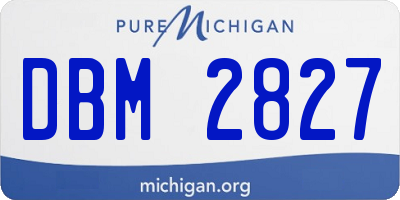 MI license plate DBM2827