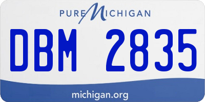 MI license plate DBM2835