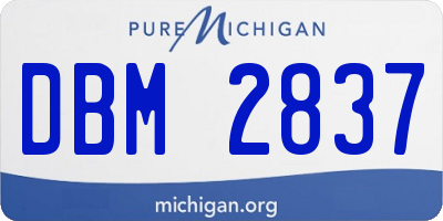MI license plate DBM2837