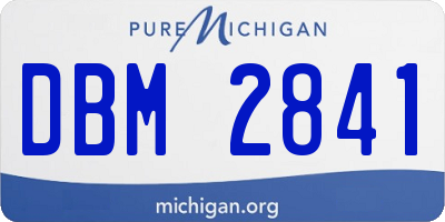 MI license plate DBM2841