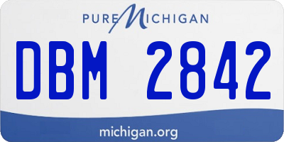MI license plate DBM2842