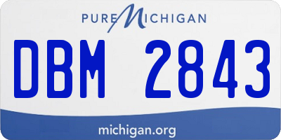 MI license plate DBM2843