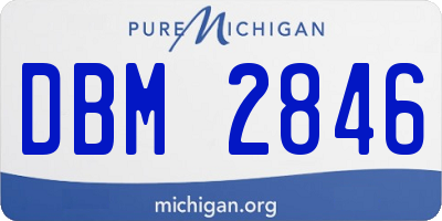 MI license plate DBM2846