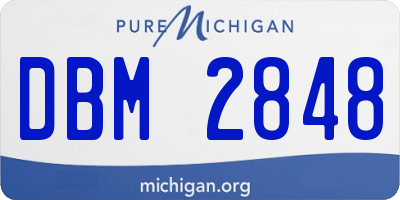 MI license plate DBM2848