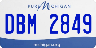 MI license plate DBM2849