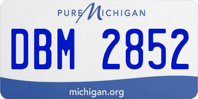 MI license plate DBM2852