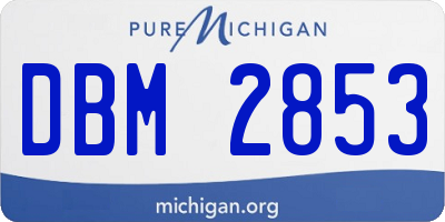 MI license plate DBM2853