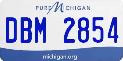MI license plate DBM2854
