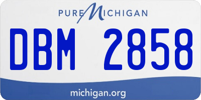 MI license plate DBM2858