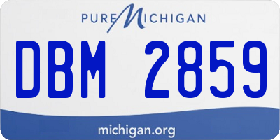 MI license plate DBM2859