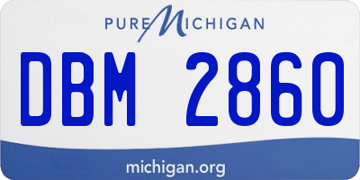 MI license plate DBM2860