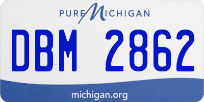 MI license plate DBM2862